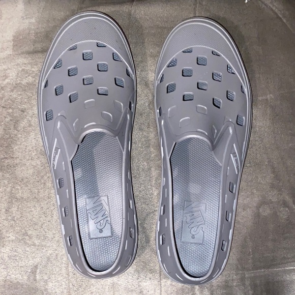 Vans Gray Perforated Slip-On Loafers - Picture 4 of 7